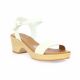 Oh my sandals Nu pieds cuir vernis blanc