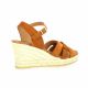 Oh my sandals Nu pieds cuir velours cognac