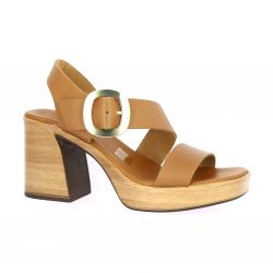 Oh my sandals Nu pieds cuir cognac