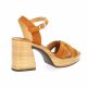 Oh my sandals Nu pieds cuir cognac