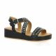 K.mary Nu pieds cuir noir