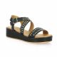 K.mary Nu pieds cuir noir