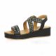 K.mary Nu pieds cuir noir