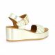 K.mary Nu pieds cuir laminé platine