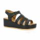 K.mary Nu pieds cuir noir
