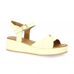 K.mary Nu pieds cuir beige