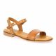 Eva frutos Nu pieds cuir cognac