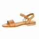 Eva frutos Nu pieds cuir cognac