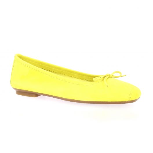 Reqins Ballerines cuir velours jaune