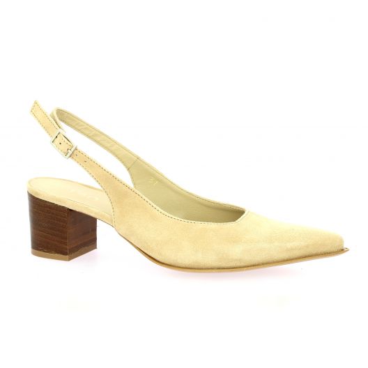 Vidi studio Escarpins cuir velours beige