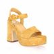 Pao Nu pieds cuir velours camel