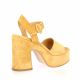 Pao Nu pieds cuir velours camel