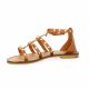 Sweet lemon Nu pieds cuir cognac