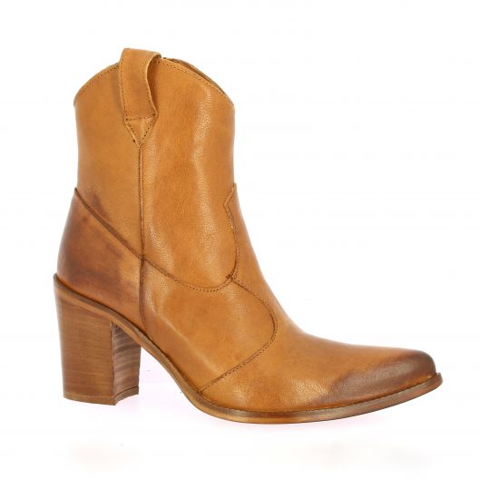 Emanuele crasto Boots cuir cognac