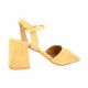 Pao Nu pieds cuir velours camel