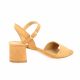 We do Nu pieds cuir velours camel