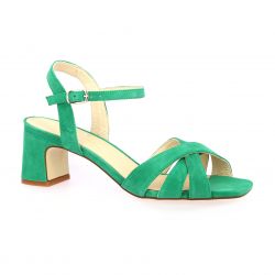 Costa Nu pieds cuir velours vert