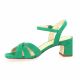 Costa Nu pieds cuir velours vert