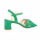 Costa Nu pieds cuir velours vert