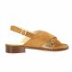 Impact Nu pieds cuir velours cognac