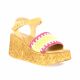 Sweet lemon Nu pieds raphia fushia