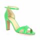 Vidi studio Nu pieds cuir vernis vert