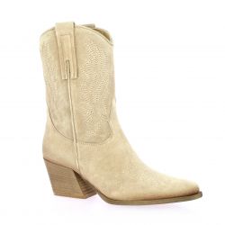 Gaia Boots cuir velours beige