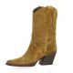 Gaia Boots cuir velours tabac