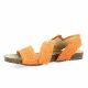 18+ Nu pieds raphia orange