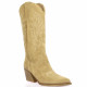 Gaia Bottes cuir velours camel