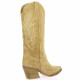 Gaia Bottes cuir velours camel