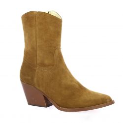 Angelica Boots cuir velours camel