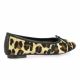 Reqins Ballerines cuir poulain leopard