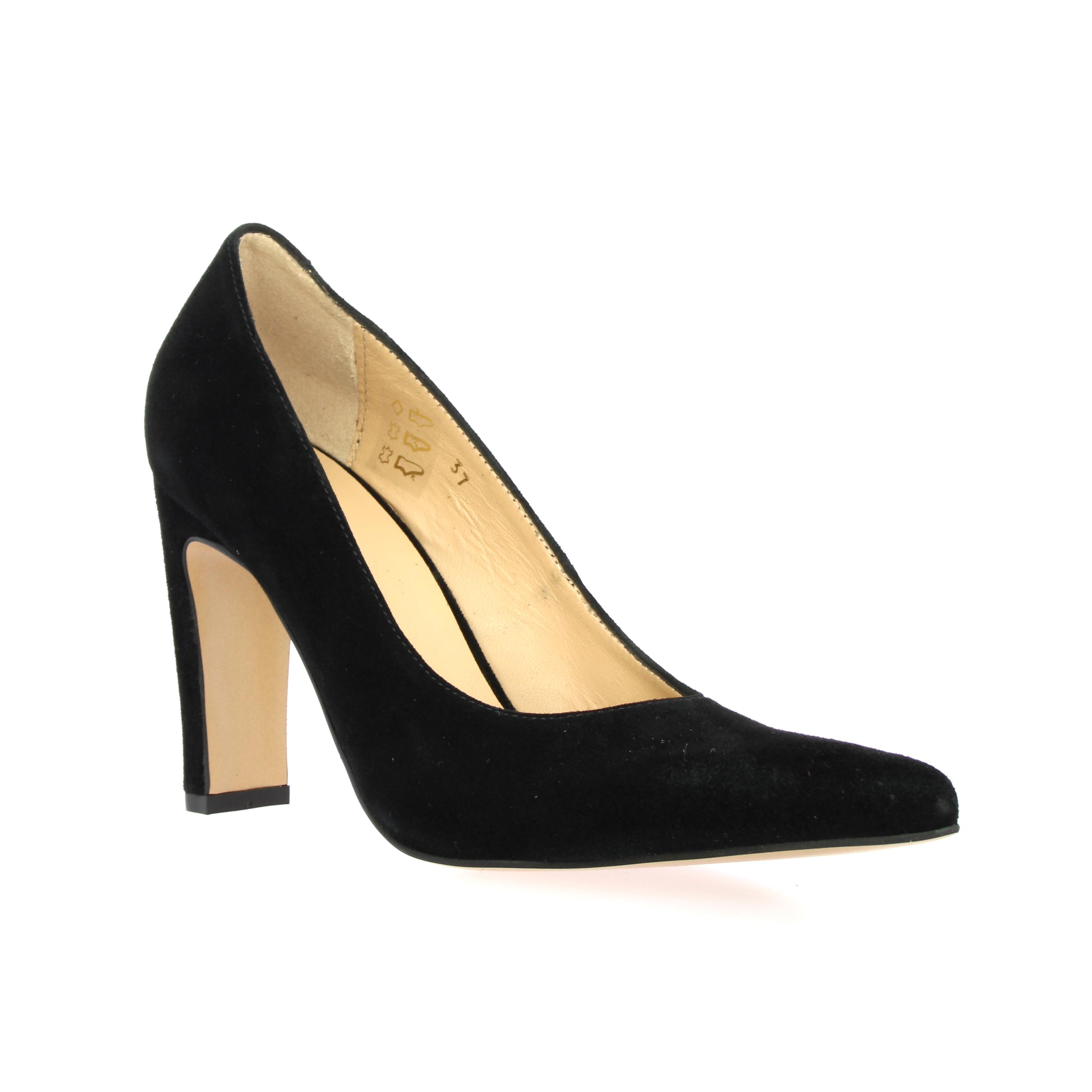 Escarpins Corine Lysa – Cuir Velours Noir, Talons, Taille 39, Neufs