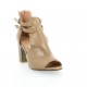 Nuova riviera Nu pieds cuir camel