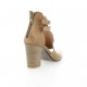 Nuova riviera Nu pieds cuir camel