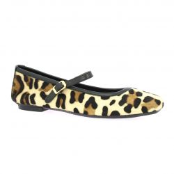 Reqins Ballerines cuir poulain leopard Reqins Ballerines cuir poulain leopard