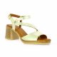 K.mary Nu pieds cuir laminé platine