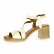 K.mary Nu pieds cuir laminé platine