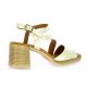 K.mary Nu pieds cuir laminé platine