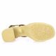 K.mary Nu pieds cuir laminé platine