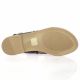 Coco abricot Nu pieds cuir noir