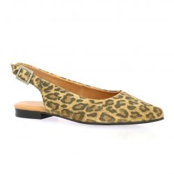 Creator Nu pieds cuir velours leopard
