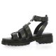 Les tropeziennes Nu pieds cuir noir