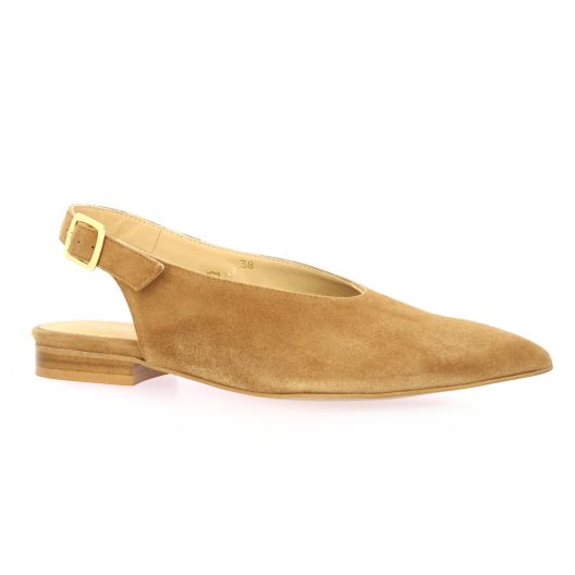 Vidi studio Nu pieds cuir velours camel