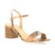 Pao Nu pieds cuir serpent cognac