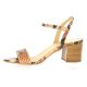 Pao Nu pieds cuir serpent cognac
