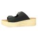 Eva frutos Nu pieds cuir noir