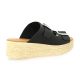 Eva frutos Nu pieds cuir noir