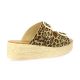 Eva frutos Nu pieds cuir velours leopard